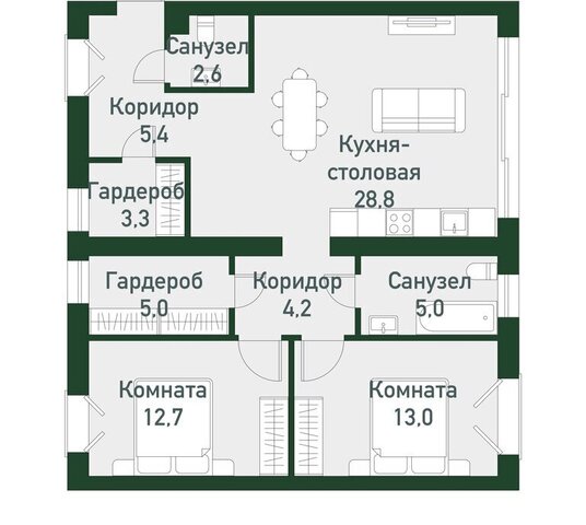 квартира п Западный р-н мкр Привилегия Кременкульское сельское поселение фото