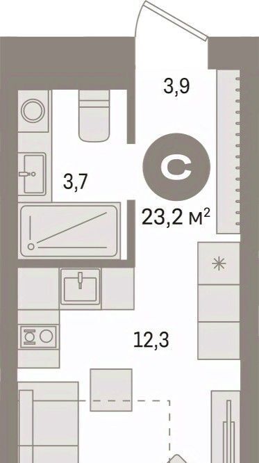 квартира г Сургут 35-й микрорайон ЖК квартал Новин 35-й фото 1
