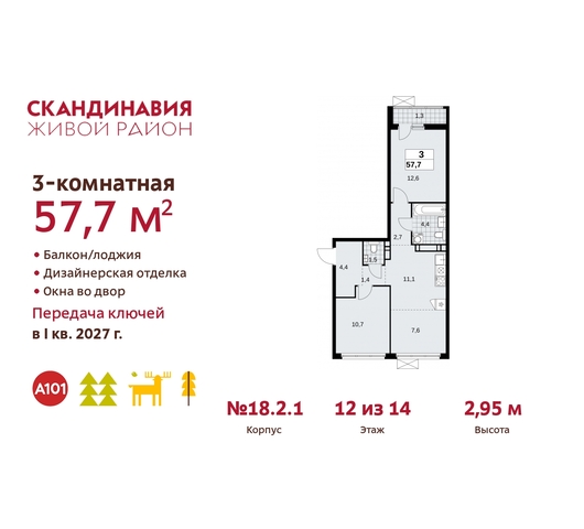 жилой район «Скандинавия» Сосенское, жилой комплекс Скандинавия, 18. 2.1, Бутово фото