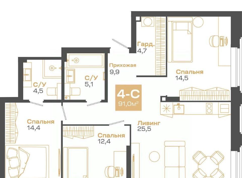 квартира г Новосибирск р-н Советский Студенческая Академгородок ул Мусы Джалиля 17 фото 1