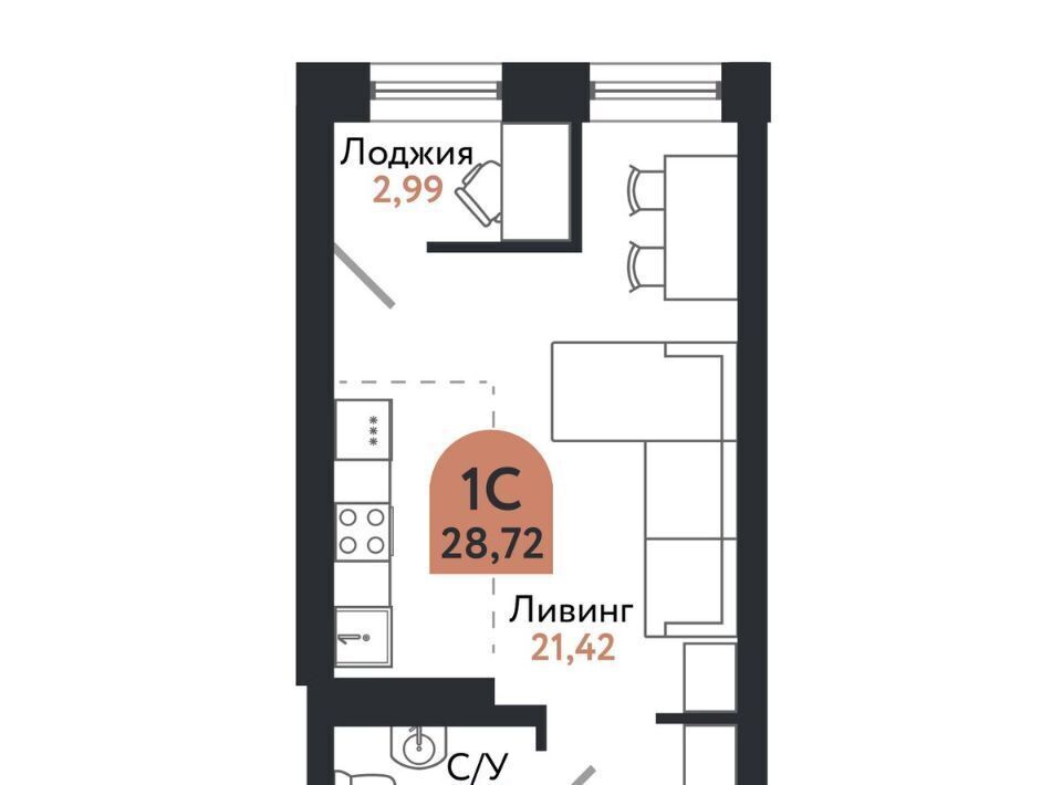 квартира г Томск р-н Ленинский пр-кт Ленина 206в ЖК «Квартал 1604» фото 1