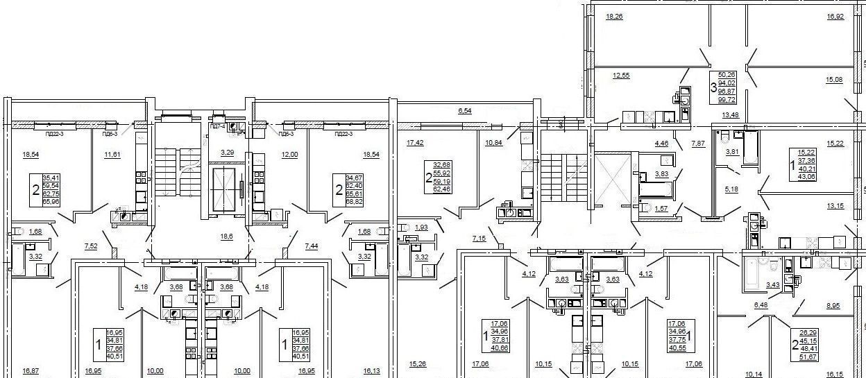 квартира г Смоленск р-н Промышленный ул Крупской 5 блок-секция 3, д. 54Б, 4 фото 3