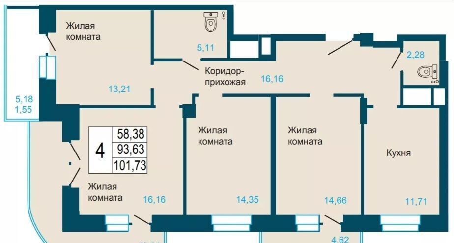 квартира г Красноярск р-н Советский пер Светлогорский жилой дом фото 2