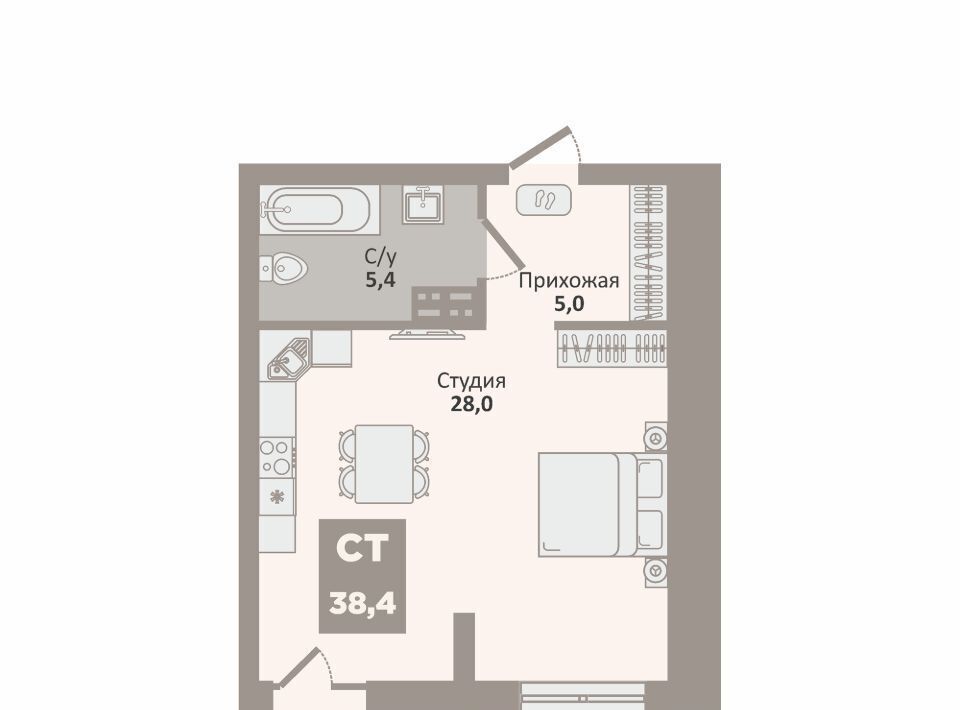 квартира г Курган п Заозерный р-н мкр 12-й жилрайон, 2 фото 1