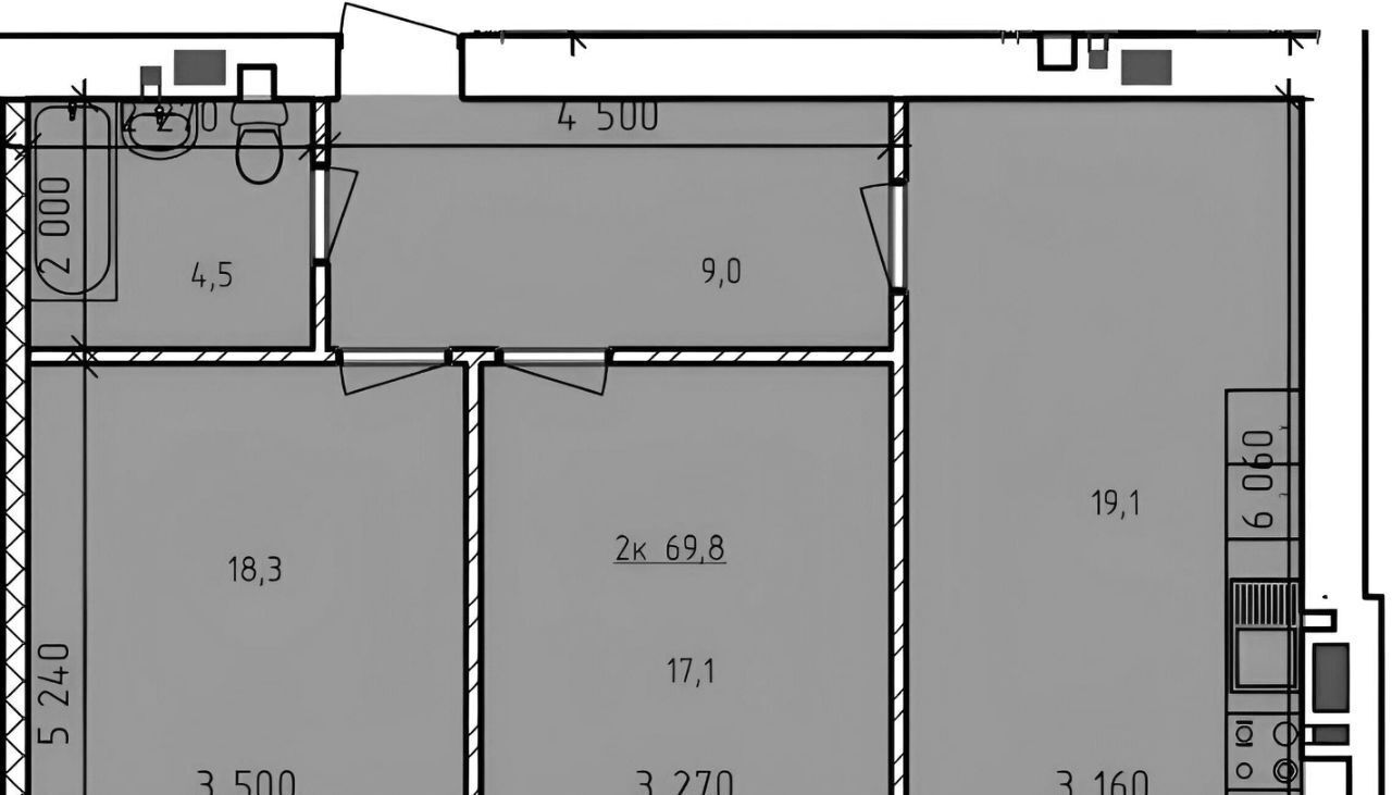 квартира г Таганрог ул Чехова 375 ЖК «Русь 2» фото 2