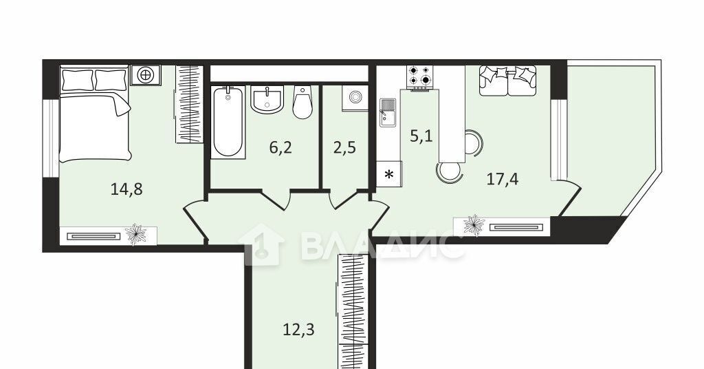 квартира городской округ Одинцовский п Горки-10 Одинцово, 34к 2 фото 1