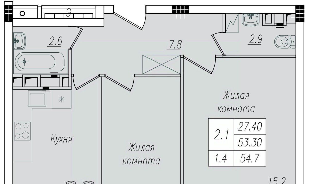 квартира г Курск р-н Сеймский ул Энгельса 158 фото 16