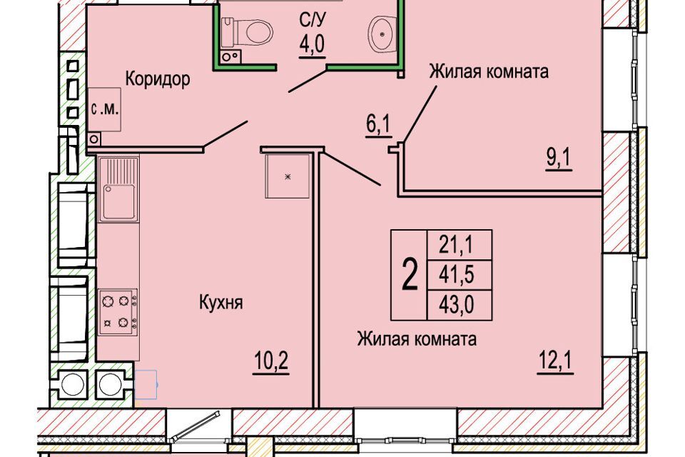 квартира г Волгоград р-н Кировский ул 70-летия Победы 15 городской округ Волгоград фото 1