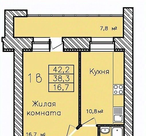 квартира г Тамбов р-н Октябрьский Радужный ул Сабуровская 1бк/1 ЖК «по ул. Сабуровская, 1Б» фото 1