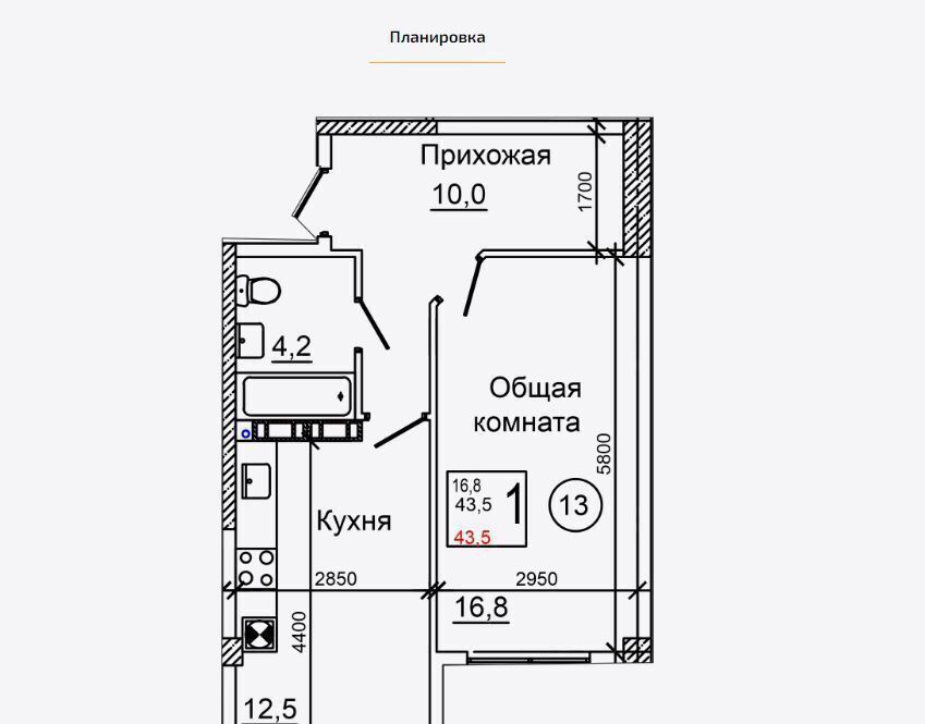 квартира р-н Симферопольский с Мирное ул Живописная 7 ЖК 5 элемент этап фото 3