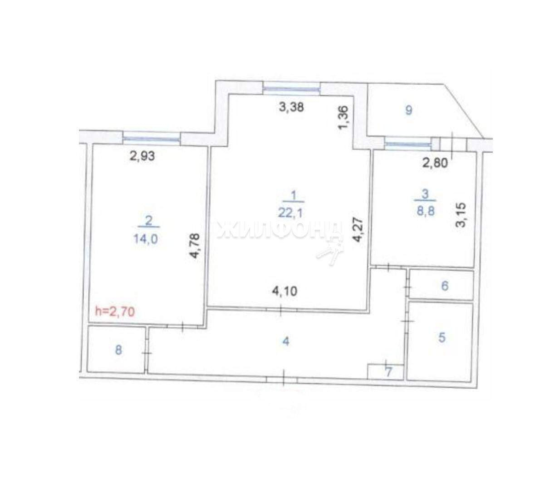 квартира г Нефтеюганск д. 11, 13-й микрорайон фото 19