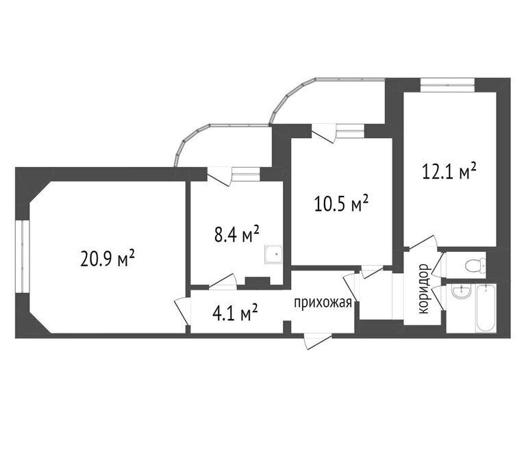 квартира г Красноярск р-н Советский ул Алексеева 12 фото 7