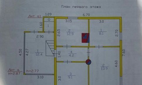 дом р-н Гатчинский п Карташевская ул Красная 13 45 км, Гатчинский р-н, Кобринское сельское поселение, Сиверский, Киевское шоссе фото 17