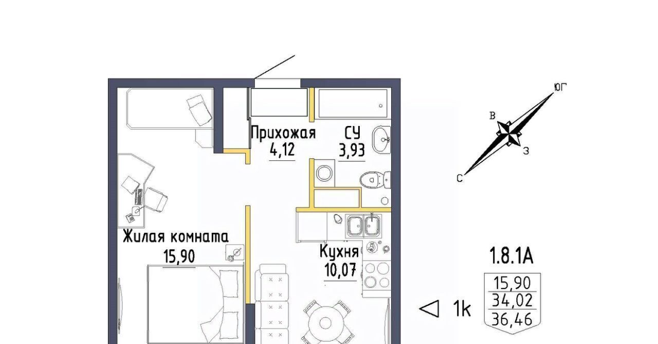 квартира г Екатеринбург ул Тюльпановая 11 Проспект Космонавтов фото 1
