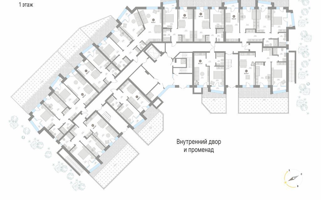 квартира р-н Тюменский с Кулаково жилой комплекс Кипрея Квартиры фото 3