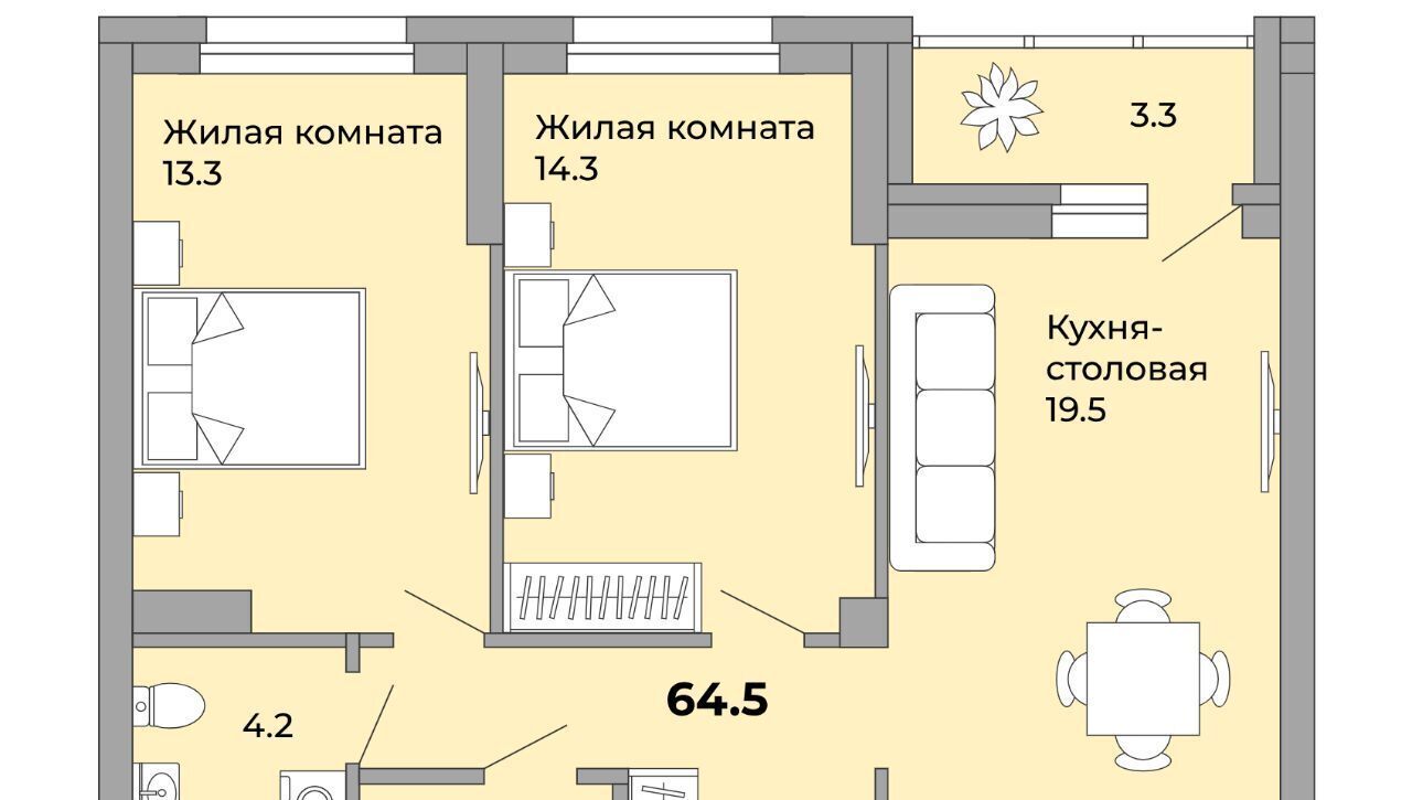 квартира г Екатеринбург Уралмаш ул Орловская фото 1