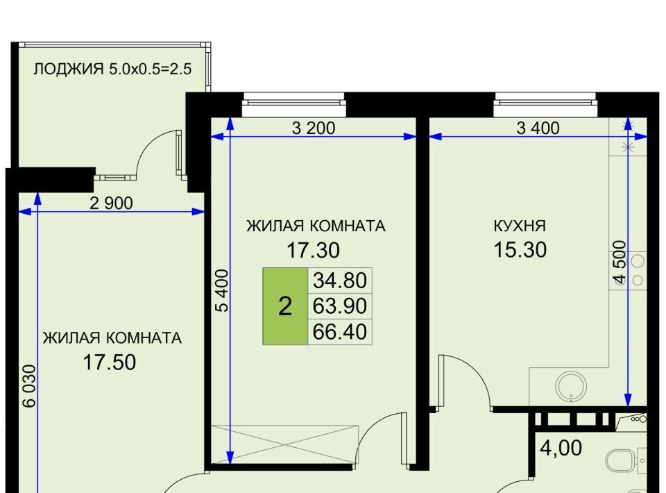 квартира р-н Динской п Южный ул Екатерининская 3к/1 Южно-Кубанское с/пос фото 1