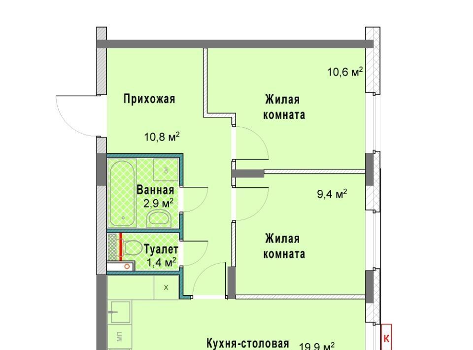 квартира г Нижний Новгород р-н Сормовский Кооперативный кв-л фото 1