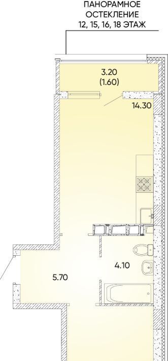 квартира г Краснодар р-н Прикубанский ЖК Архитектор фото 1