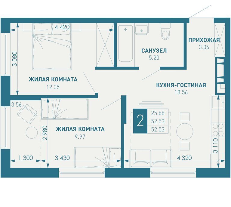 квартира г Краснодар п Березовый Витаминкомбинат муниципальное образование Краснодар фото 1