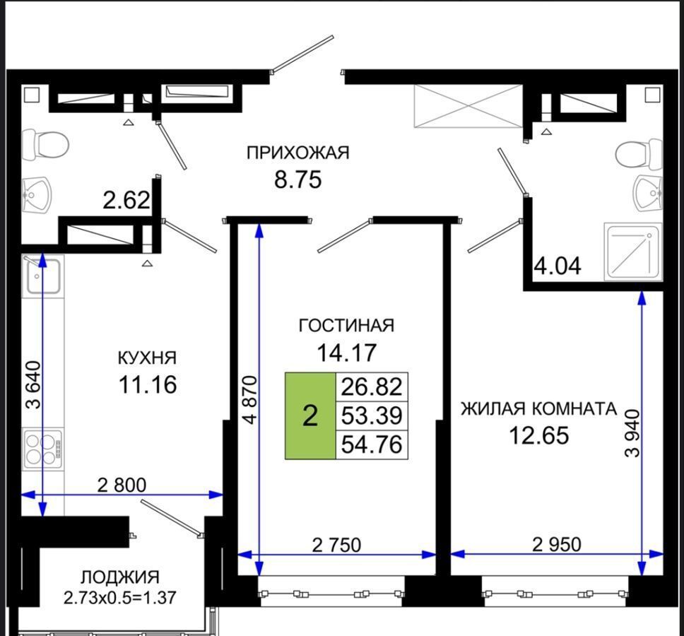 квартира г Ростов-на-Дону р-н Октябрьский пер Элеваторный поз. 1. 1 фото 2