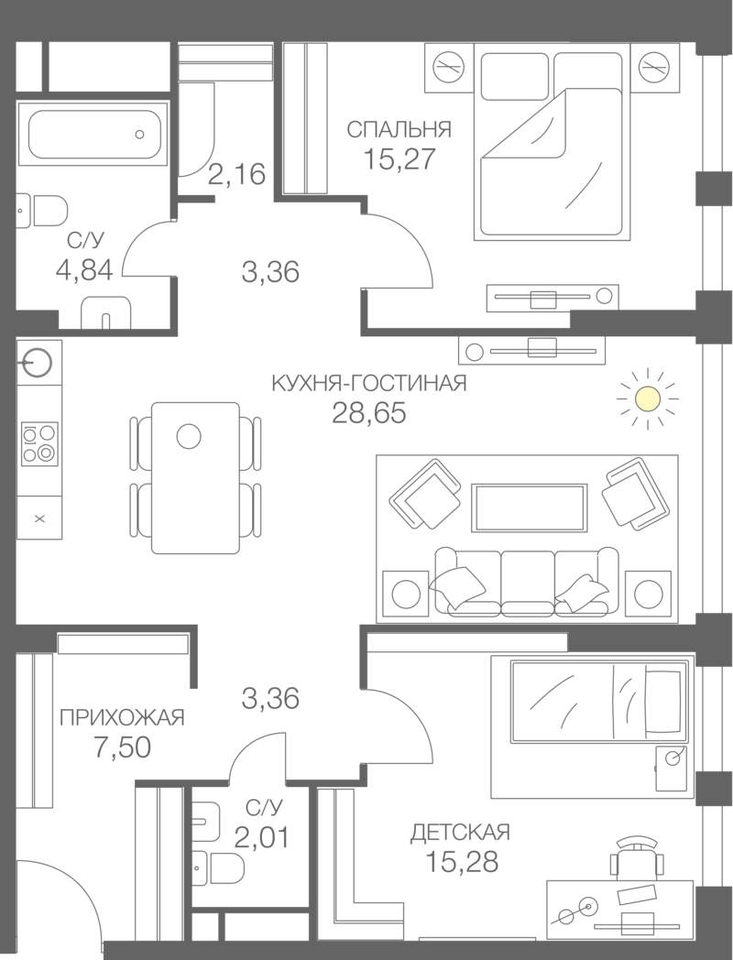 квартира г Москва метро Шелепиха Пресненский проезд Шмитовский 39 фото 1