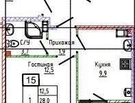 квартира г Ставрополь р-н Промышленный ул Николая Голодникова з/у 9 фото 2