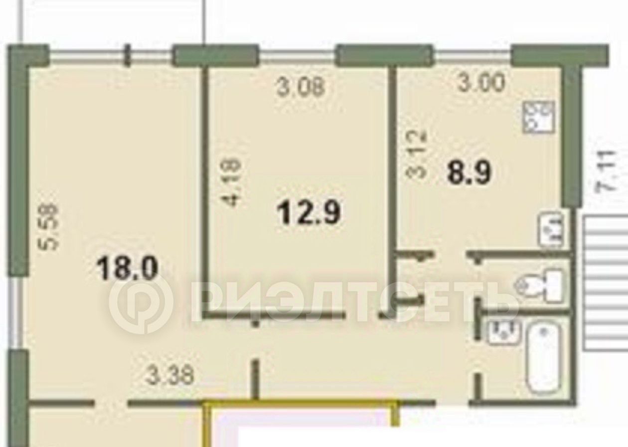 квартира г Мурманск р-н Первомайский пр-кт Кольский 97к/4 фото 1