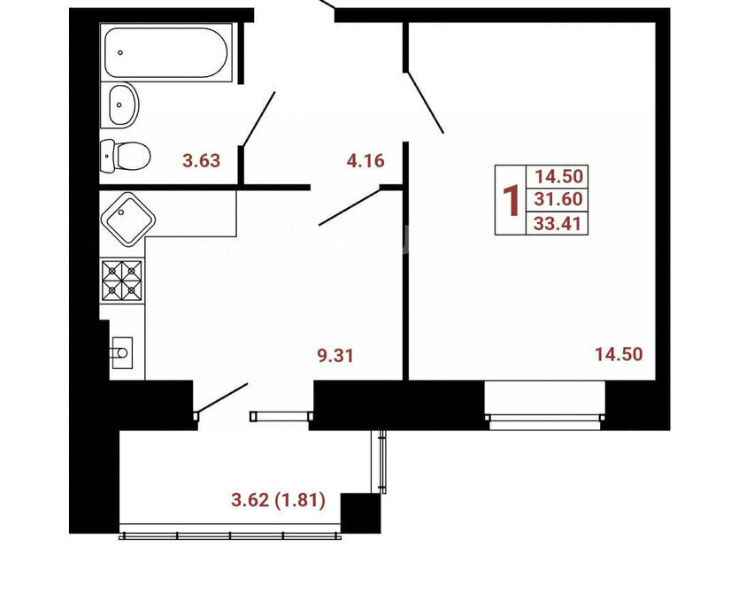 квартира г Кострома пр-д Южный 3 фото 3