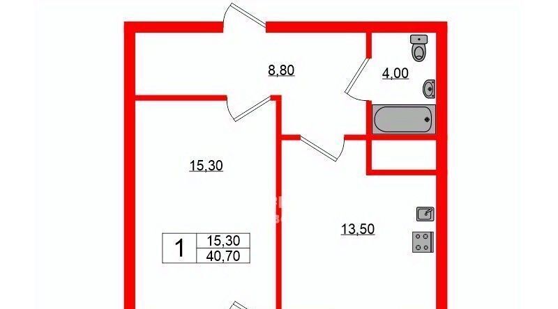 квартира г Санкт-Петербург метро Ломоносовская ул Русановская 19к/3 фото 2