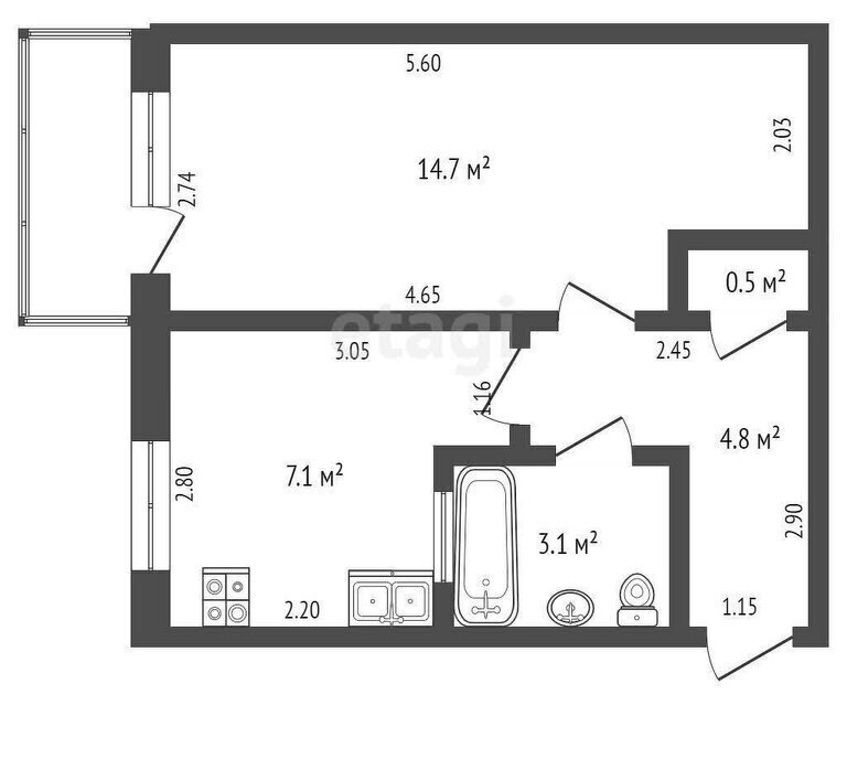 квартира г Якутск ул Дзержинского 22/2 фото 8