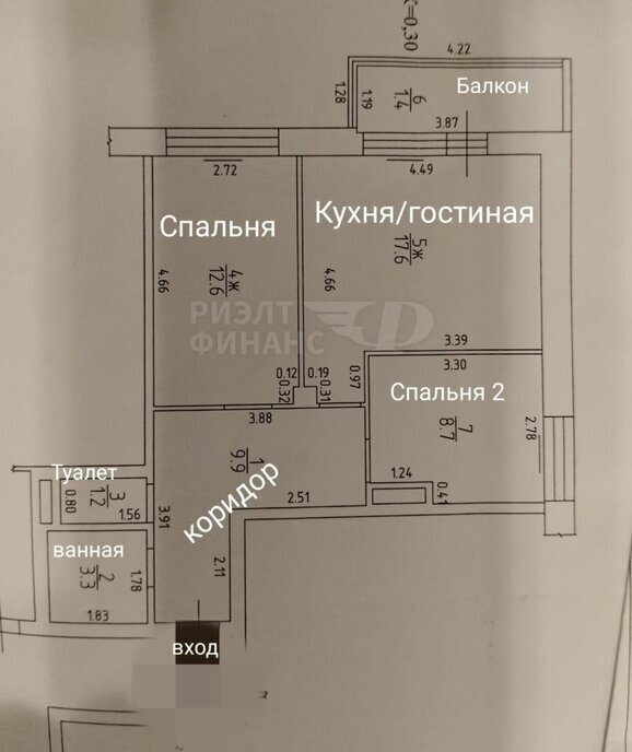 квартира г Калининград р-н Московский ул Интернациональная 64 фото 14