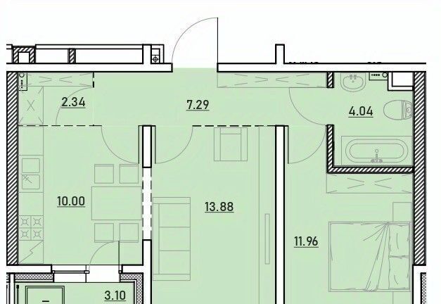 квартира г Иркутск р-н Ленинский Иркутск-2 Зенит жилой комплекс фото 11