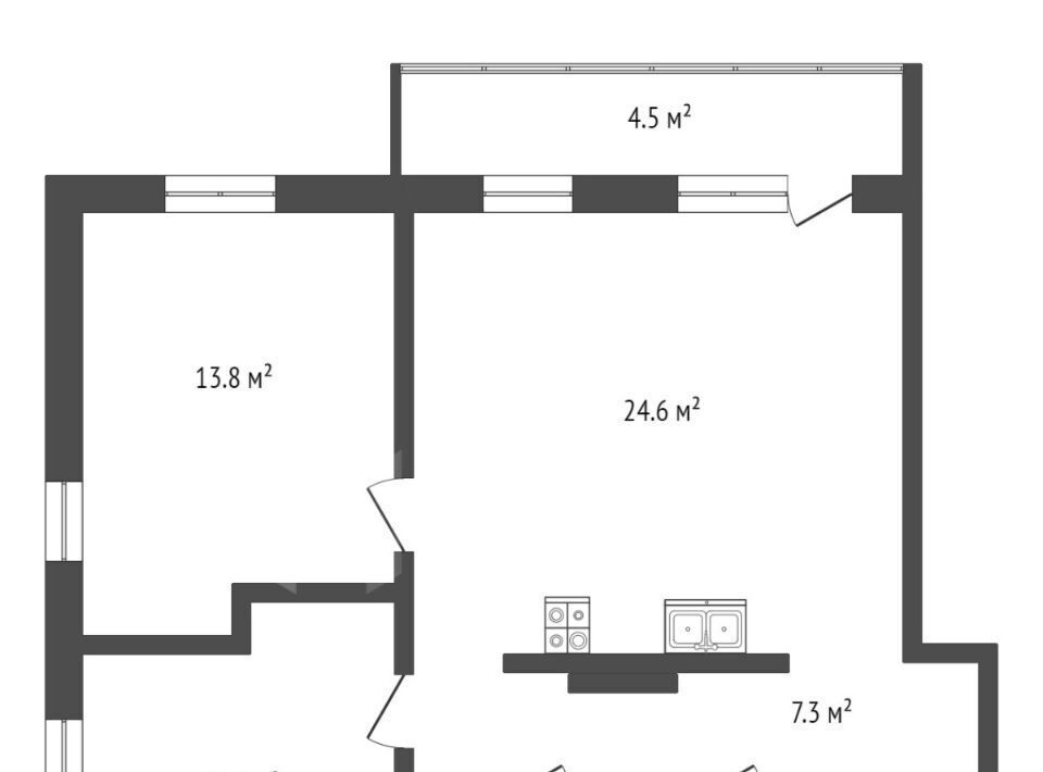 квартира г Тюмень р-н Калининский ул Николая Глебова 3 фото 2