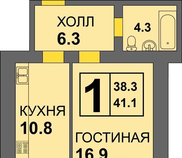 квартира г Калининград р-н Ленинградский ул Старшины Дадаева 71 фото 1