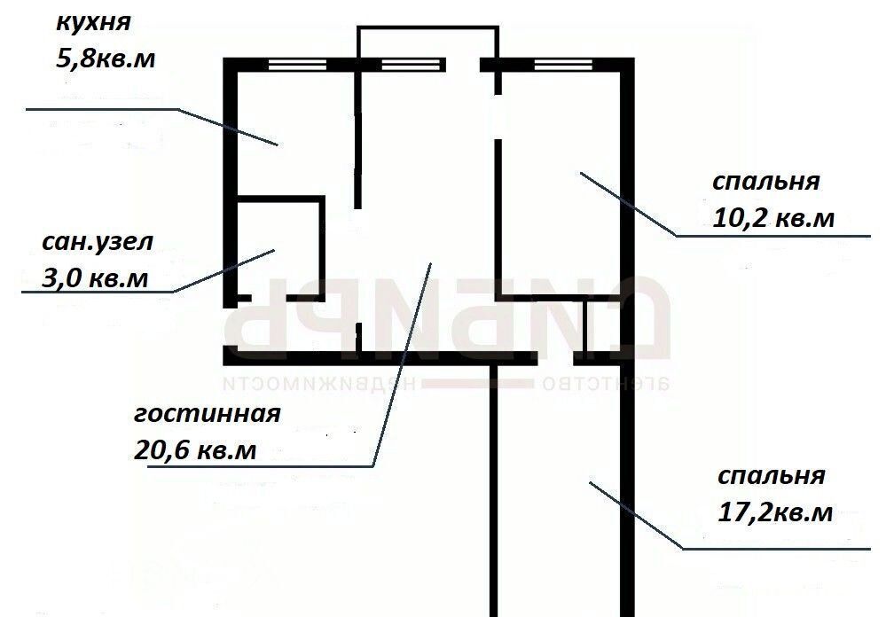 квартира г Новосибирск Заельцовская ул Богдана Хмельницкого 5 фото 5