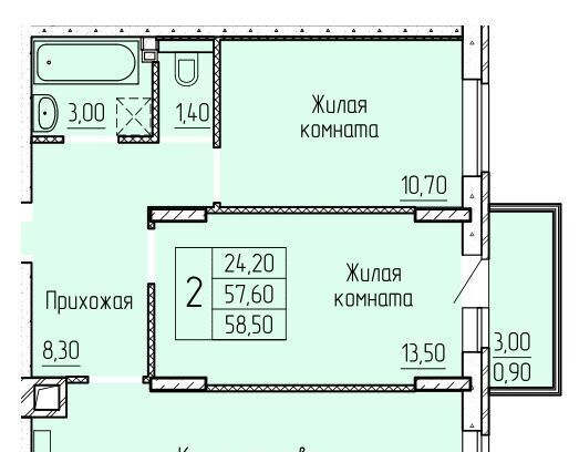 квартира г Батайск ул. Макаровского, 4к 2 фото 1