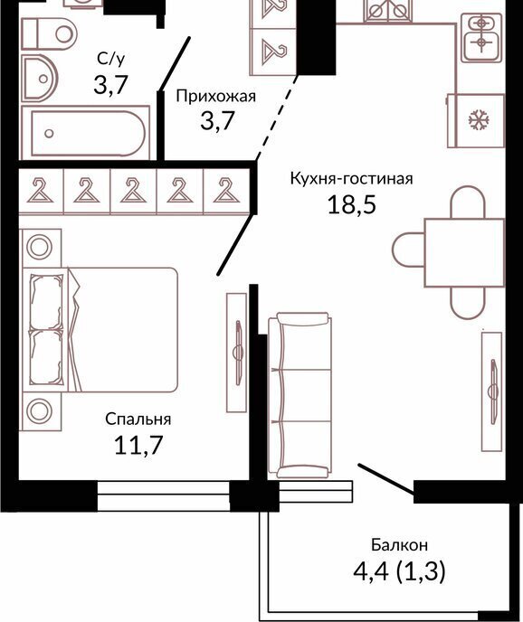 квартира г Краснодар шоссе Ближний Западный Обход фото 1