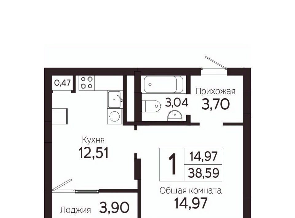 квартира г Томск р-н Советский пр-кт Комсомольский 48б фото 1