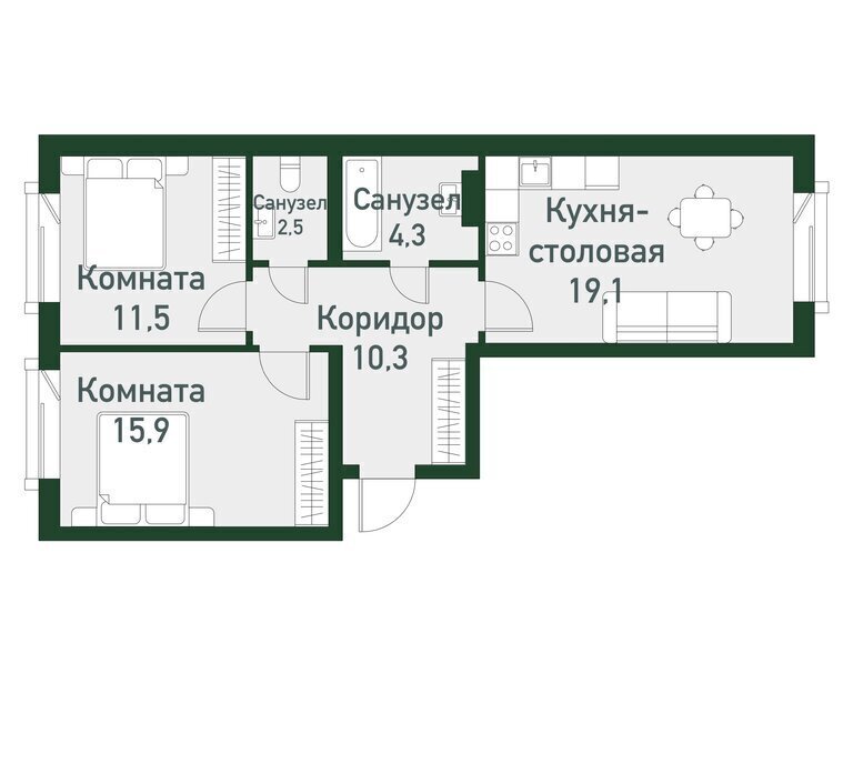 квартира г Миасс снт Вишневый Кременкульское сельское поселение, 32-я улица фото 1