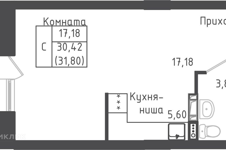 квартира городской округ Дмитровский д Рыбаки жилой комплекс Зелёный Город фото 1