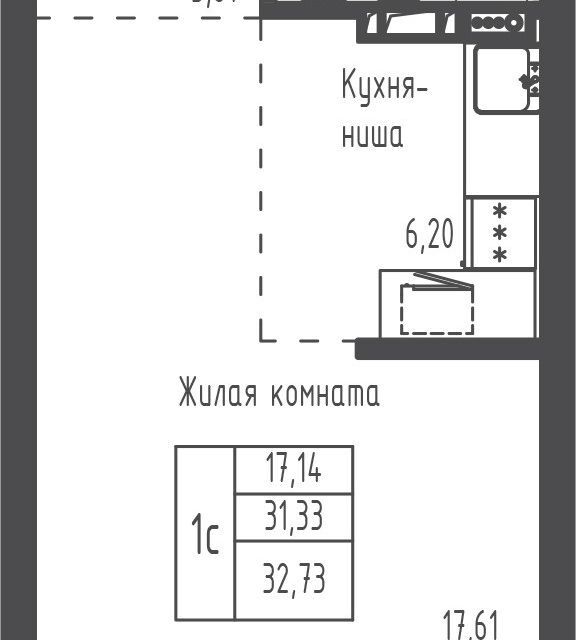 квартира городской округ Дмитровский д Рыбаки жилой комплекс Зелёный Город фото 1