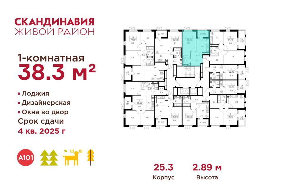 квартира г Москва п Сосенское п Коммунарка Новомосковский административный округ, Жилой комплекс Скандинавия фото 2