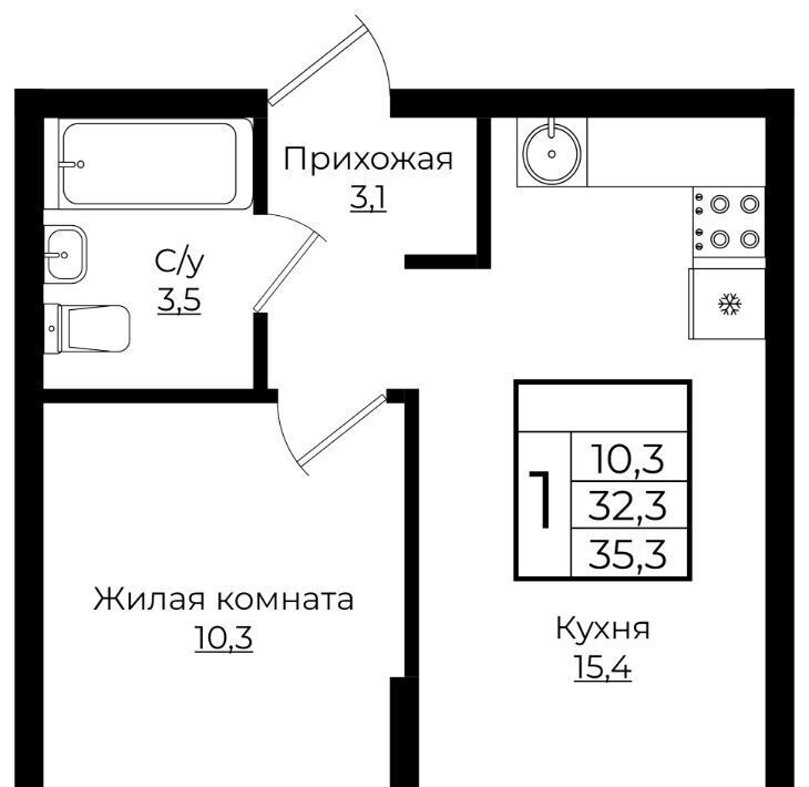 квартира г Краснодар р-н Прикубанский ЖК «Европа-Сити» 6 Европа Клубный Квартал 6 жилой комплекс фото 1