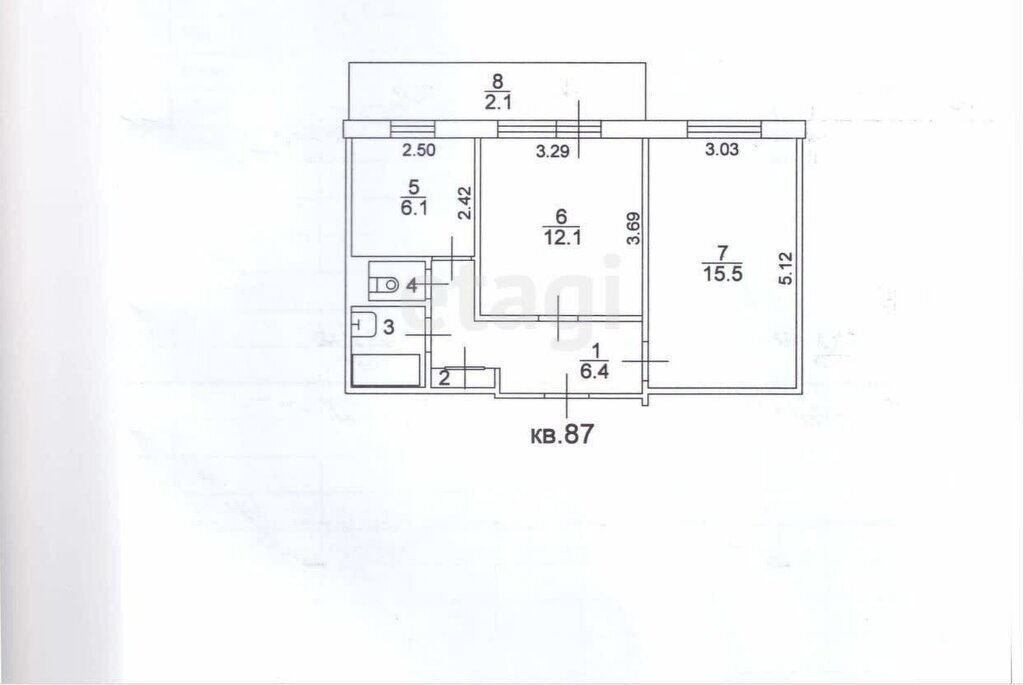 квартира г Набережные Челны пр-кт Сююмбике 79/43 фото 20