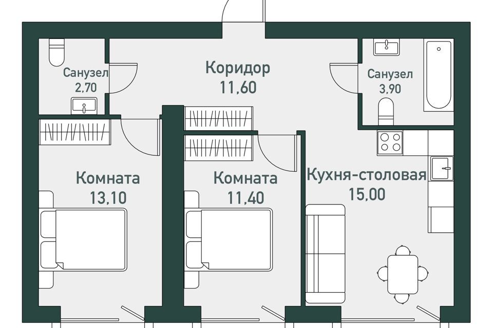 квартира р-н Сосновский п Западный микрорайон Привилегия фото 1