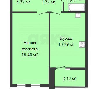 квартира г Ростов-на-Дону р-н Ворошиловский пер Измаильский 39а ЖК «Измаильский экоквартал» фото 11