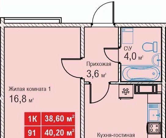 квартира г Нижний Новгород Парк культуры ЖК «Торпедо» 4 фото 1