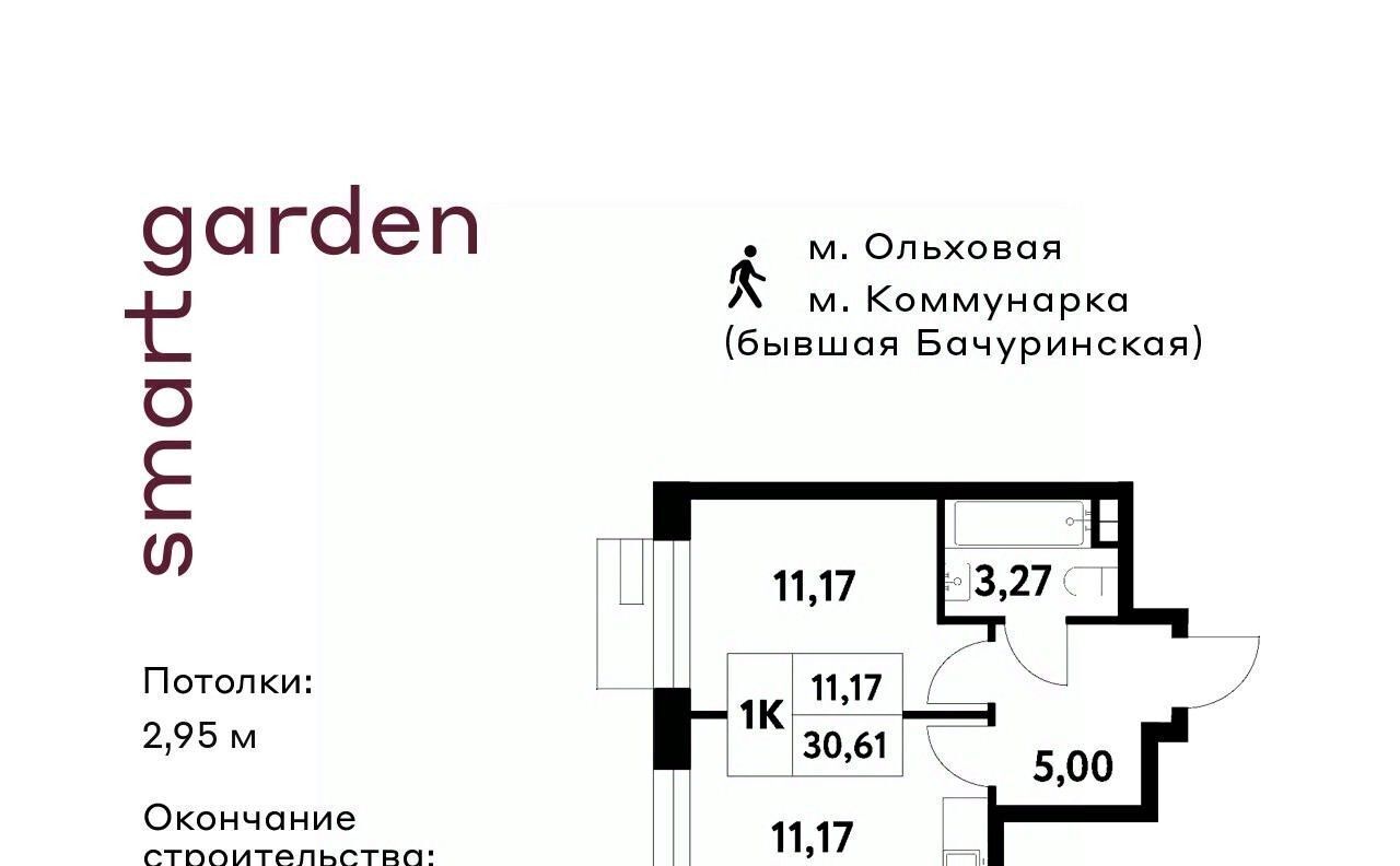 квартира г Москва п Сосенское п Газопровод метро Коммунарка Смарт Гарден жилой комплекс, 2 фото 1