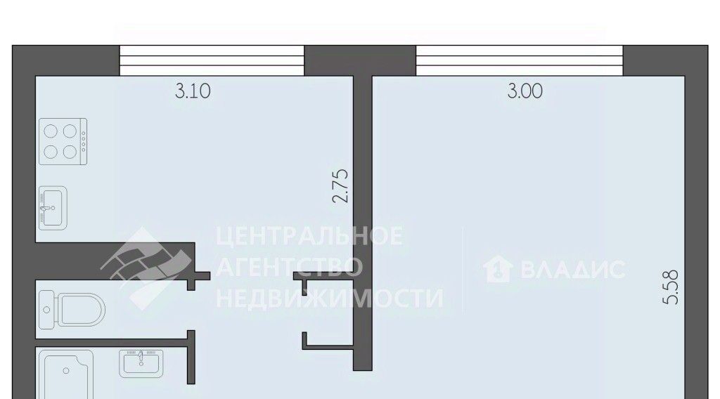 квартира г Рязань р-н Московский ул Интернациональная 27к/3 фото 13